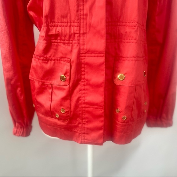 Jones of New York Iridescent Orange Hooded Hip Length Size PP Jacket - Picture 3 of 15